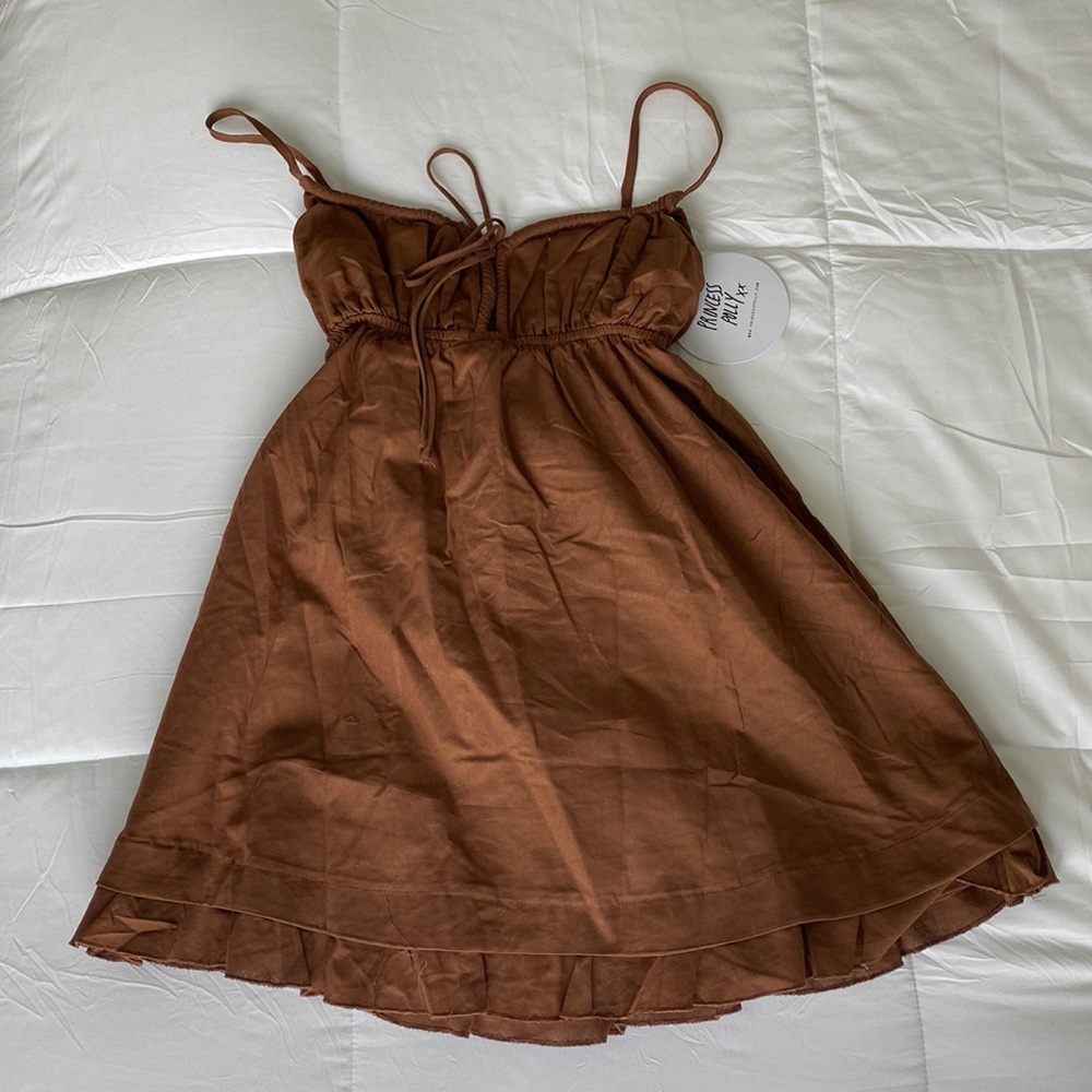 UNWORN TAGS ON Princess Polly Empress of Love Minidress in Brown